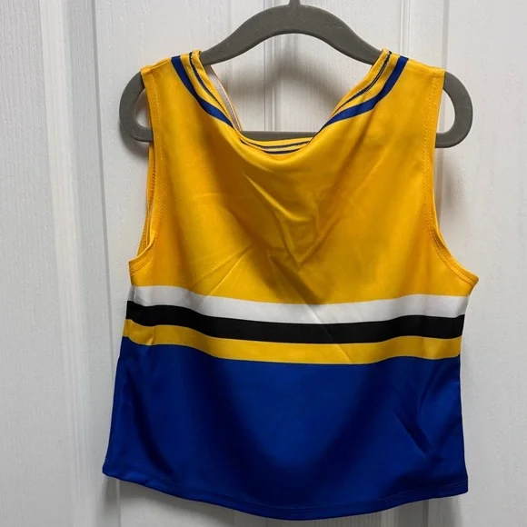 Cheerleader Costume Set - Blue and Yellow - Picture 3 of 4